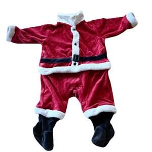 Santa Clause Holiday Suit Costume Footed Sleeper  Infant Suit 3-6 Months